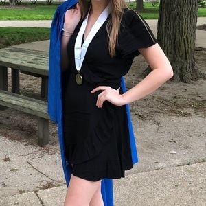 Forever 21 Woven Black Short Sleeve Dress New with Tag